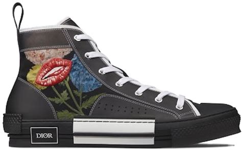 Raymond Pettibon x Dior B23 High 'Lip Flower' 